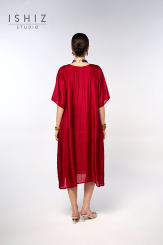 Pure Silk with Sleeve Dress