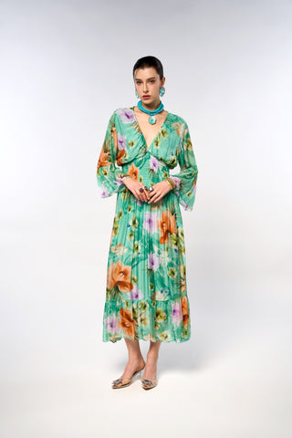 Italian Printed Butterfly Dress