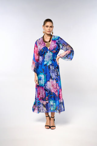 Italian Printed Butterfly Dress