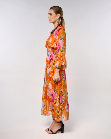 Italian Printed Butterfly Dress
