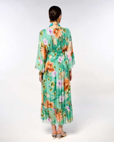 Italian Printed Butterfly Dress