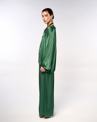 Italian Plain Satin Blouse