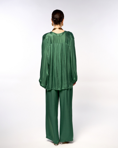 Italian Plain Satin Blouse